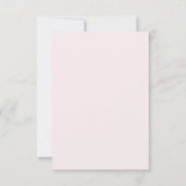 Einfache Rose Weich elegant Minimalistisch Schlich RSVP Karte (Rückseite)