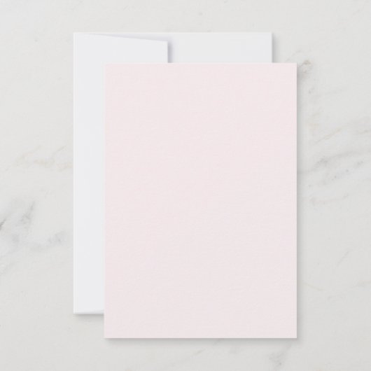 Einfache Rose Weich elegant Minimalistisch Schlich RSVP Karte (Rückseite)