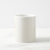 Einfache Roségold-Monogramm-Hochzeitskaffee für Pa Kaffeetasse (Mittel)