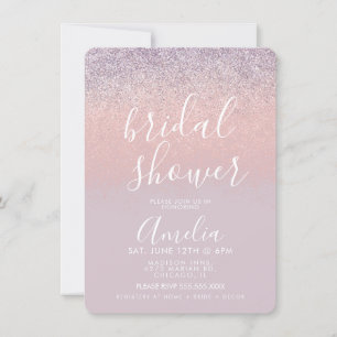 Einfache Rosen Gold Pink Brautparty Glitzer Runde