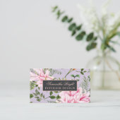 Einfache rosy Foliage Stilvolle Visitenkarte (Stehend Vorderseite)