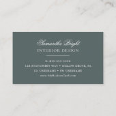 Einfache rosy Foliage Stilvolle Visitenkarte (Rückseite)