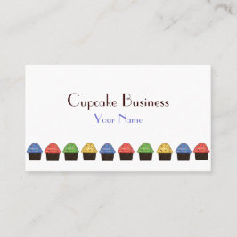 Einfache, rot-gelb-grüne, blaue Kuchen-Visitenkart Visitenkarte