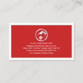 Einfache Rot-Rahmen-Handyman-Grenze Visitenkarte (Rückseite)