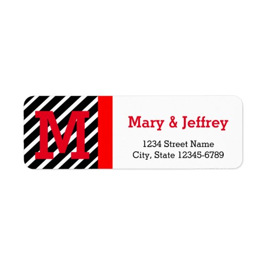 Einfache Rot- und Strickfische Rücksendeadressen-A (Vorne)