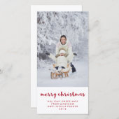 Einfache Rot und Weiß frohe Weihnachten | Foto (Vorne/Hinten)