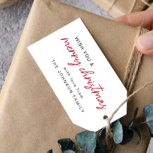 Einfache Rot und Weiß frohe Weihnachten