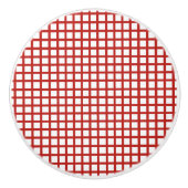 Einfache Rot-Weiß-Kontrolle Keramikknauf (Vorderseite)