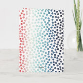 Einfache Rot-Weiß-Paws Funny Black Cat Mama Karte (Rückseite)