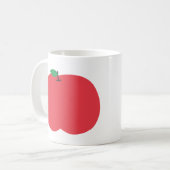 Einfache rote Apfelfrucht-Geschenke Kaffeetasse (Vorderseite Links)