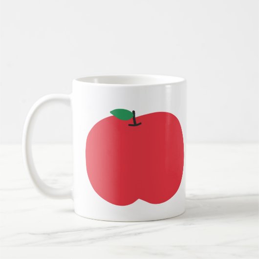 Einfache rote Apfelfrucht-Geschenke Kaffeetasse (Links)