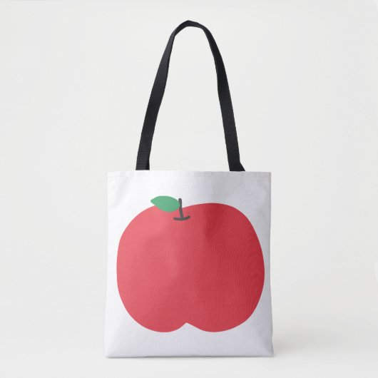 Einfache rote Apfelfrucht-Geschenke Tasche (Vorderseite)