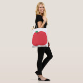 Einfache rote Apfelfrucht-Geschenke Tasche (Am Model)
