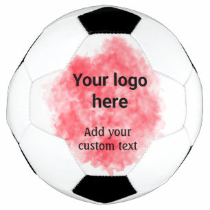 Einfache rote Aquarellfarbe, fügen Sie Ihr Logo un Fußball