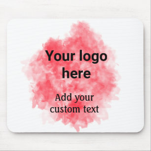 Einfache rote Aquarellfarbe, fügen Sie Ihr Logo un Mousepad