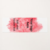 Einfache rote Aquarellfarbe Fügen Sie Ihrem Logo I Yogamatte (Rückseite (Horizontal))