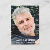 Einfache rote Beerdigungskarte mit Foto Begleitkarte (Vorderseite)