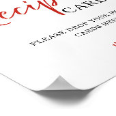 Einfache rote Bogen-Rezeptkarten Brautparty-Schild Poster (Ecke)