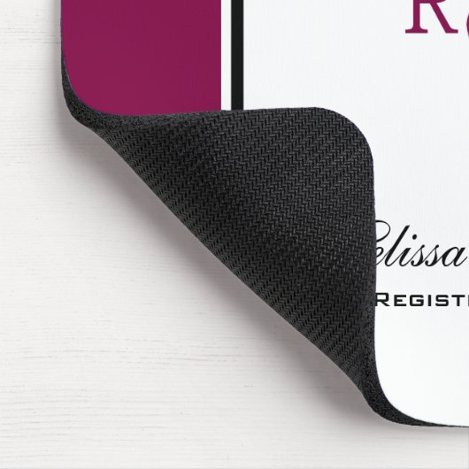 Einfache rote Caduceus Registered Nurse RN Symbol Mousepad (Ecke)