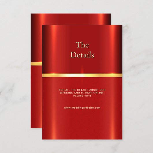 Einfache rote Detailkarte Begleitkarte (Vorne/Hinten)