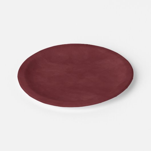 Einfache Rote Farbe des Weines Pappteller (Schrägansicht)