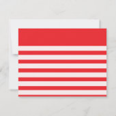 Einfache rote Geburtstags-Party Einladungen (Rückseite)