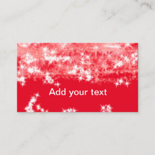 Einfache rote Glitter-Sterne fügen Sie Ihren Text Visitenkarte