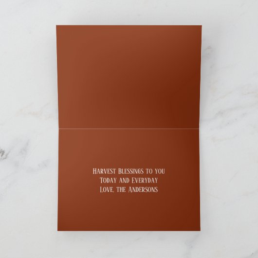 Einfache rote Herbstmapfelleaf Feiertagskarte (Innenseite)