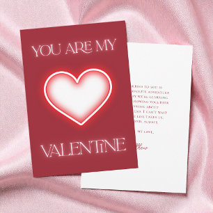 Einfache rote Herz-Typografie Valentinstag Feiertagskarte