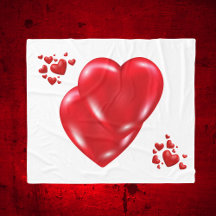 Einfache rote Herzen am Tag des weißen Happy Valen