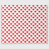 Einfache Rote Herzen Minimalistisch Geschenkpapier (Flach)