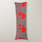 Einfache rote Herzen Romantische Liebe über Kohle Seitenschläferkissen (Vorderseite Vertikal)