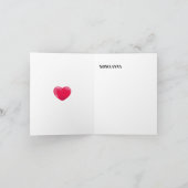 Einfache rote Herzkarte der Liebe Dankeskarte (Innenseite)