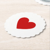 Einfache Rote Herzskala Moderne Liebe Minimal Untersetzer (angewinkelt)