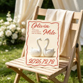 Einfache rote Hochzeit Einladung