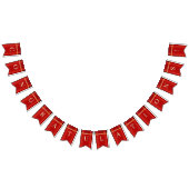 Einfache rote Jagdfahne Wimpelkette (Alle)