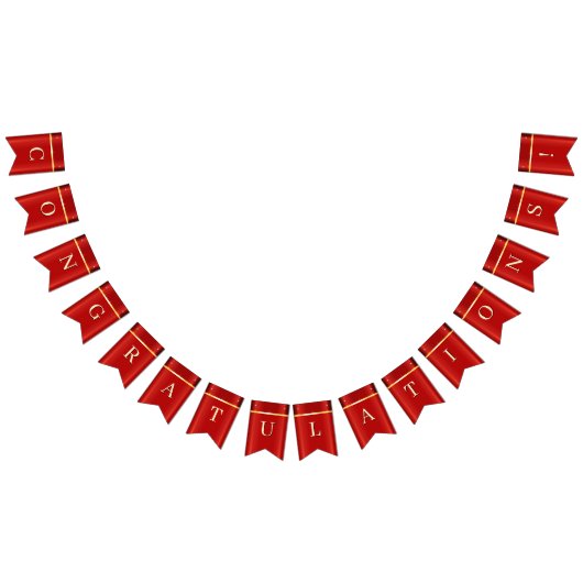 Einfache rote Jagdfahne Wimpelkette (Alle)