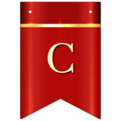 Einfache rote Jagdfahne Wimpelkette (Erste Fahne)