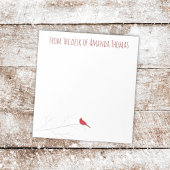 Einfache Rote Kardinal Winter Elegante Birch Tree Notizblock