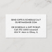 EINFACHE ROTE KARTE DES WELLNESS-CENTER-2016 (Rückseite)