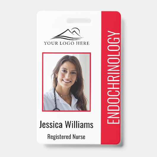 Einfache rote Krankenpflege Ausweis (Front)