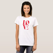 Einfache rote Liebe Moderne Typografie T-Shirt (Vorne ganz)