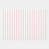 Einfache Rote Namen und Snowflake Muster Weihnacht Geschenkpapier Set (Vorderseite 3)