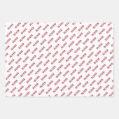 Einfache Rote Namen und Snowflake Muster Weihnacht Geschenkpapier Set (Vorderseite)