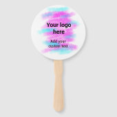 Einfache rote Pi Wasserfarbe fügen Sie Ihr Logo be Fächer (Vorderseite)