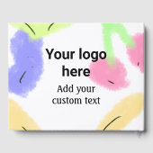 Einfache rote Pi Wasserfarbe fügen Sie Ihr Logo be Gästebuch (Rückseite)