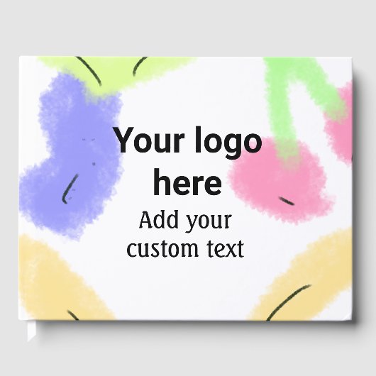 Einfache rote Pi Wasserfarbe fügen Sie Ihr Logo be Gästebuch (Vorderseite)