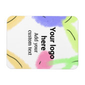 Einfache rote Pi Wasserfarbe fügen Sie Ihr Logo be Magnet (Horizontal)