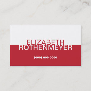 Einfache rote Platten-Visitenkarte Visitenkarte