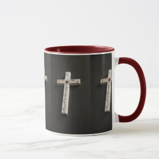 Einfache rote Querbedeckung Tasse